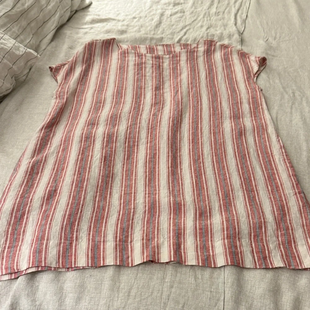 bryn Walker Striped Red and Cream Tunic - Picture 2 of 9